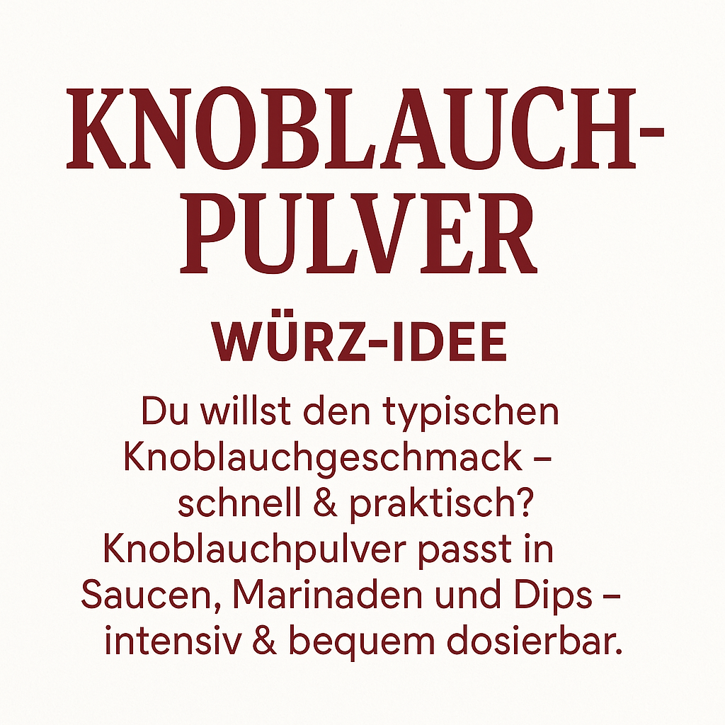 Knoblauch Pulver